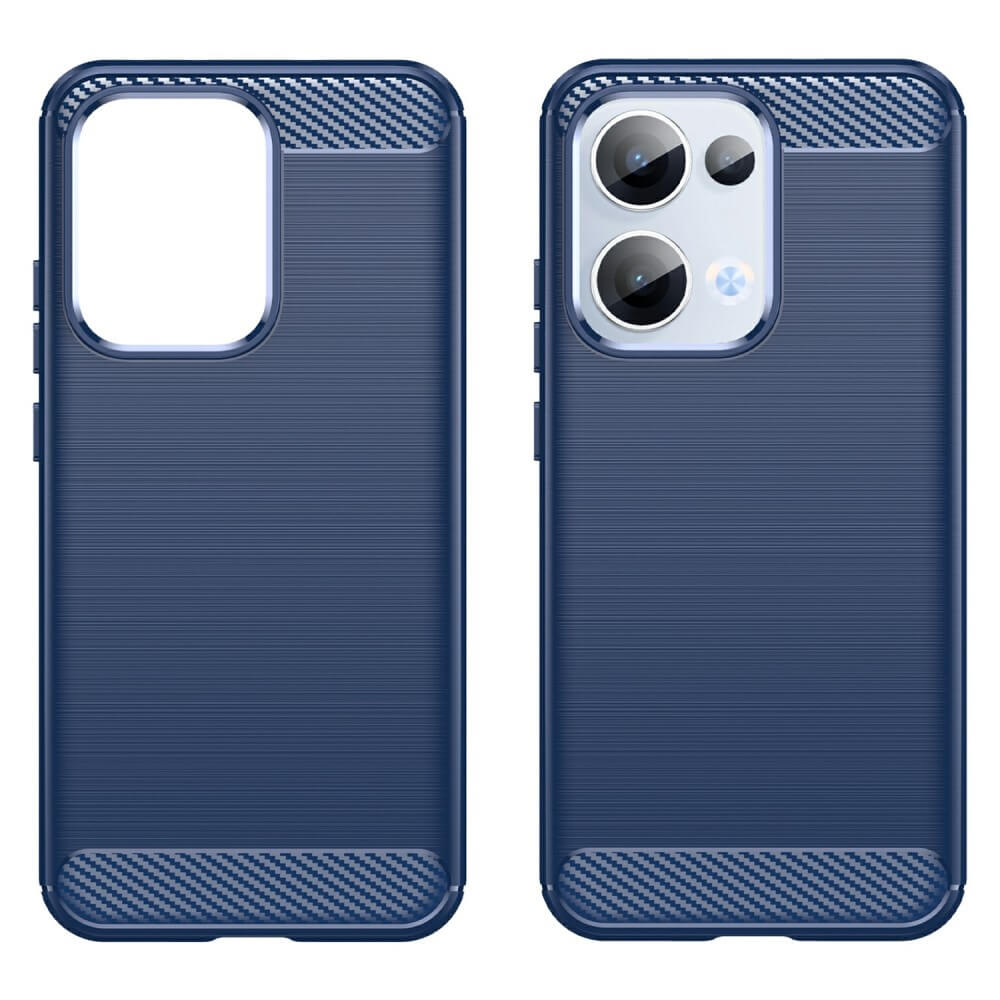 OPPO Reno13 - Coque look métal carbone