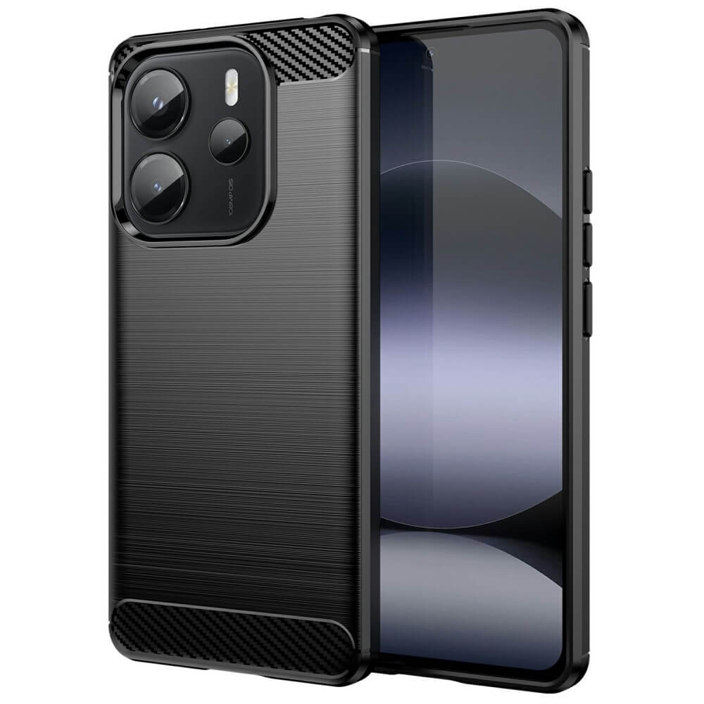 Xiaomi Redmi Note 14 4G - Coque look métal carbone