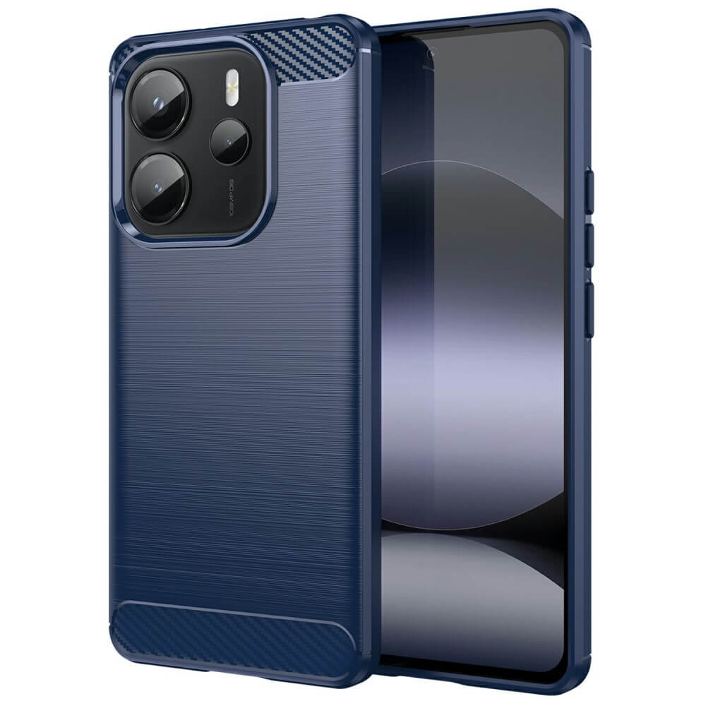 Xiaomi Redmi Note 14 4G - Coque look métal carbone