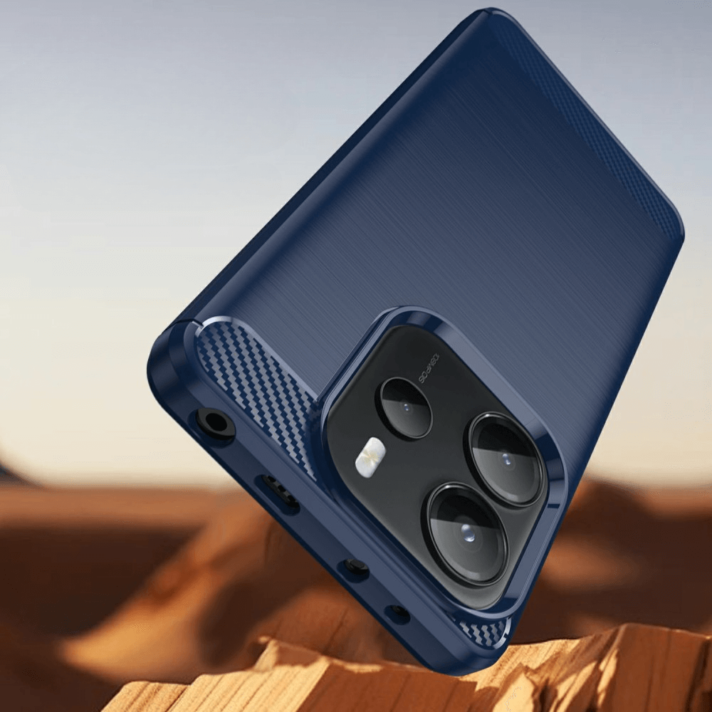 Xiaomi Redmi Note 14 4G - Coque look métal carbone