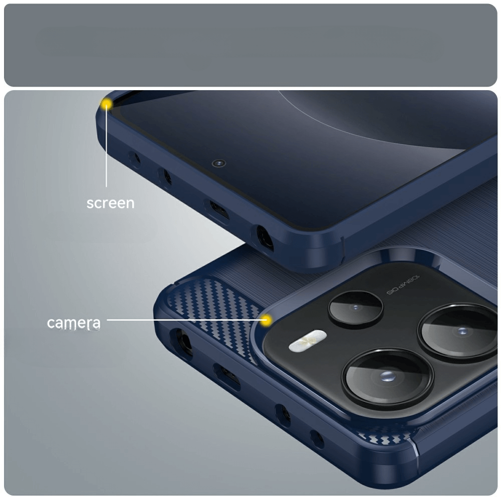 Xiaomi Redmi Note 14 4G - Coque look métal carbone