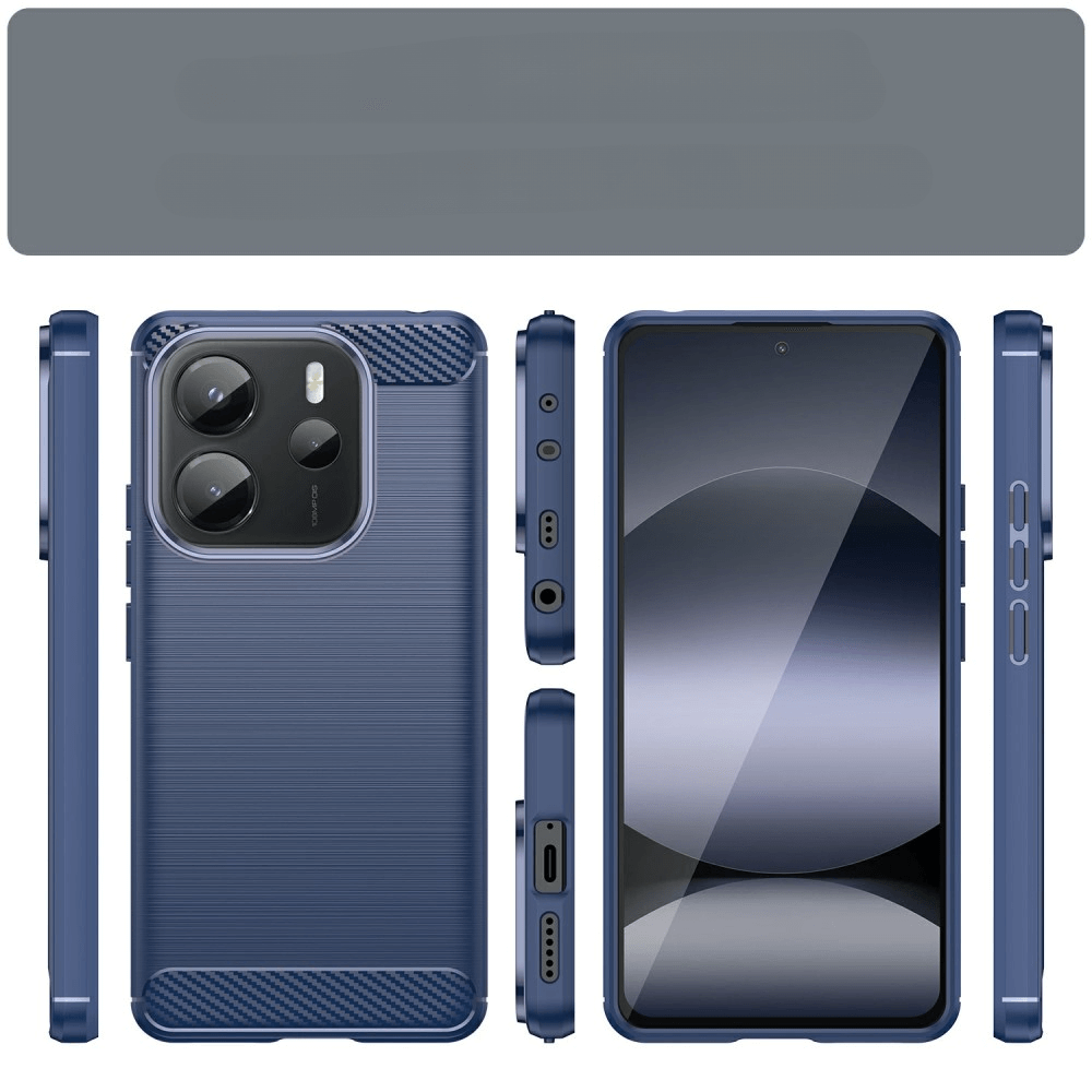 Xiaomi Redmi Note 14 4G - Coque look métal carbone