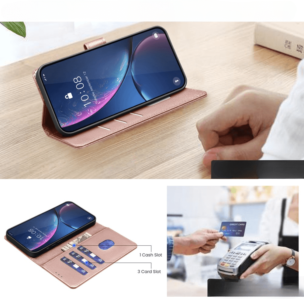 Xiaomi Redmi Note 14 Pro 4G - BINFEN Leder Etui Hülle mit RFID Blocker