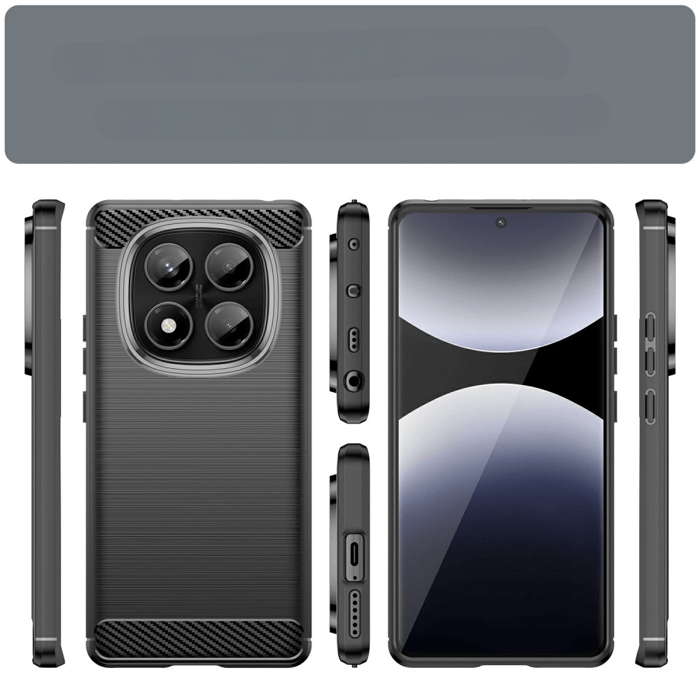 Xiaomi Redmi Note 14 Pro 4G - Metall Carbon Look Hülle