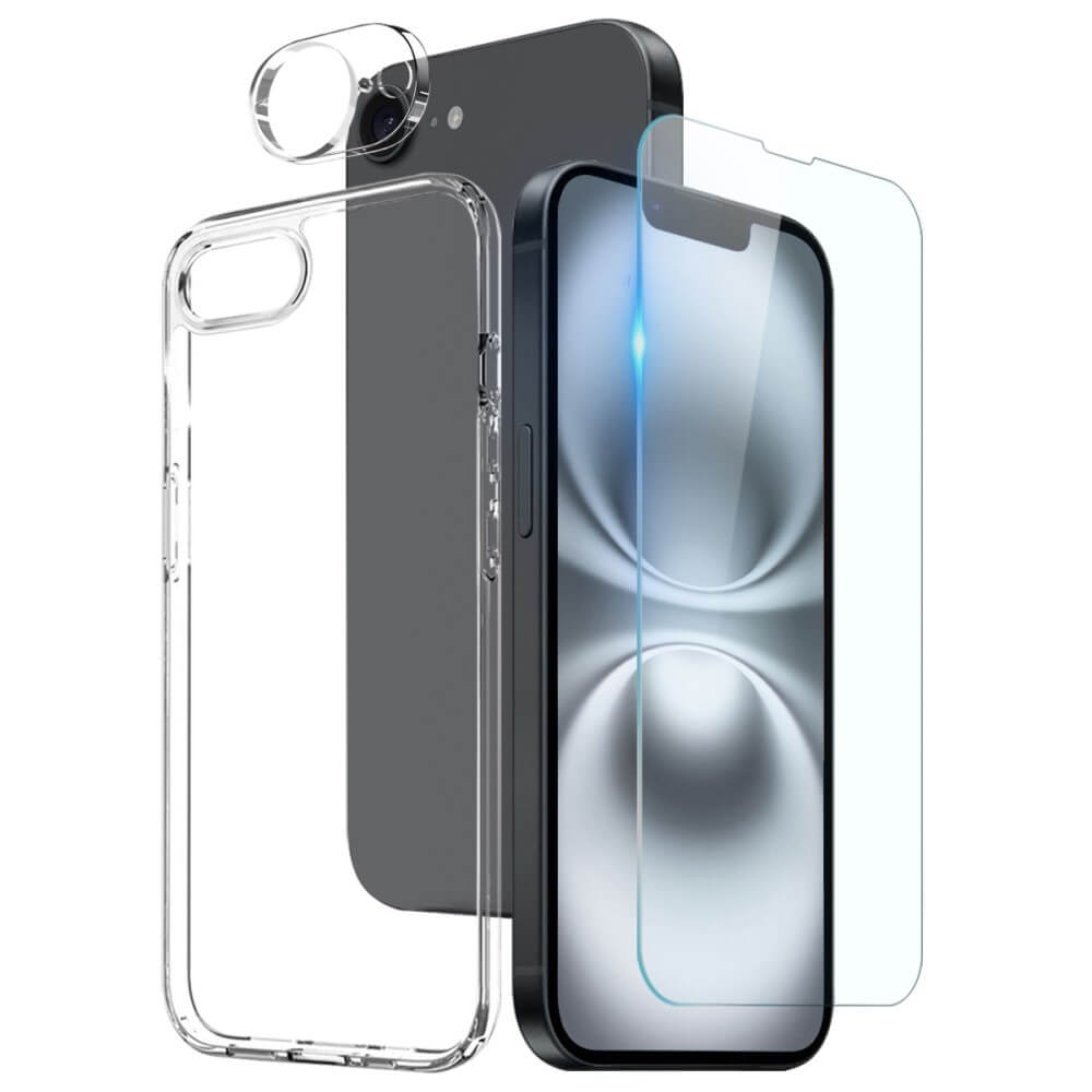 iPhone 16e - NORTHJO 3-in 1 Set Handyhülle und Panzergläser