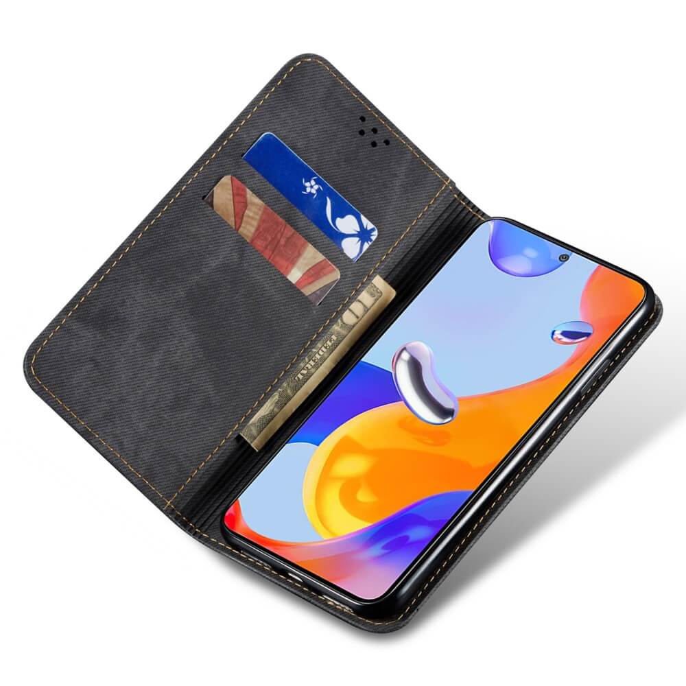 Xiaomi 15 Ultra - Coque flip aspect tissu jean