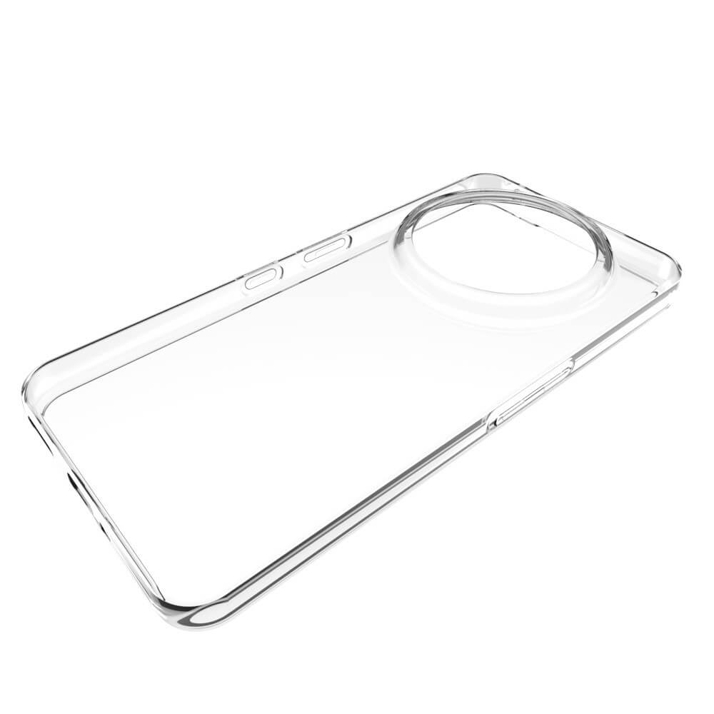 Cover-Discount Nothing Phone (3a) Pro - Silikon Gummi Case transparent mit erhöhtem Kamerarand und Antifingerprint-Beschichtung, präsentiert auf weißem Hintergrund.
