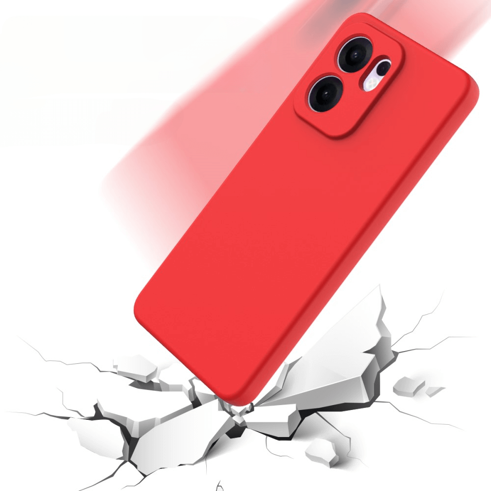 OPPO Reno13 F - Silikon Gummi Hülle mit Riemen