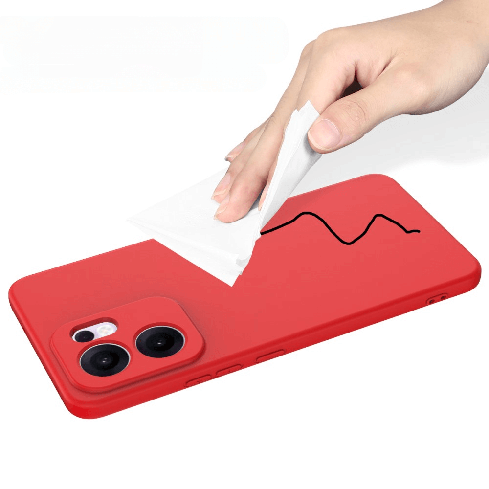 OPPO Reno13 F - Silikon Gummi Hülle mit Riemen