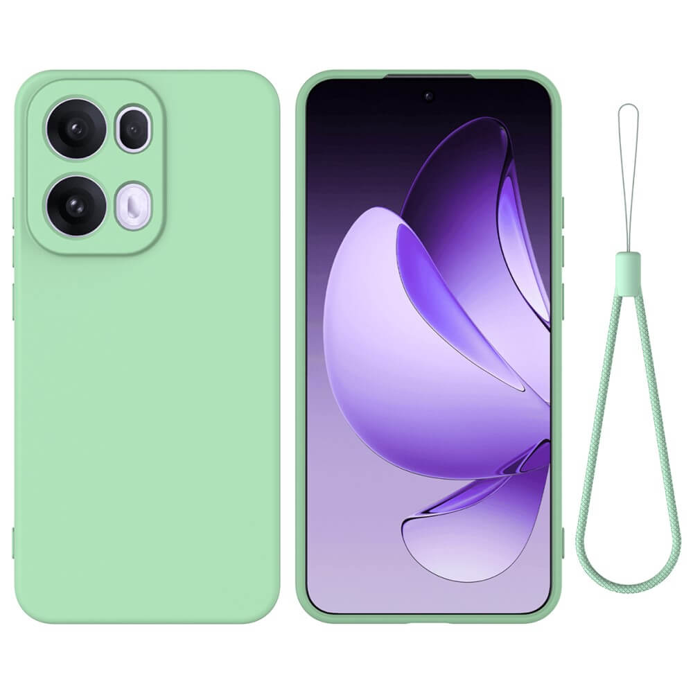 OPPO Reno13 Pro - Silikon Gummi Hülle mit Riemen