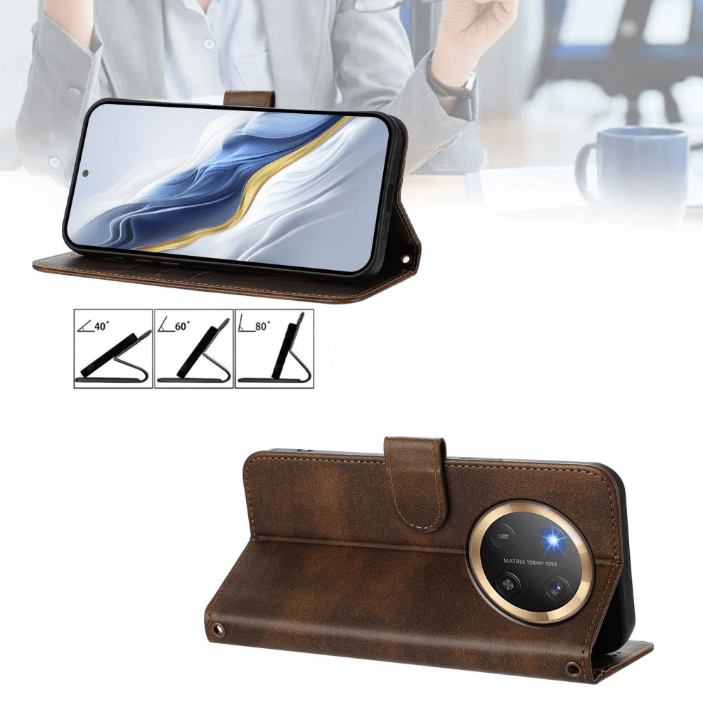 HONOR Magic7 Lite - Custodia in pelle scamosciata dal design vintage