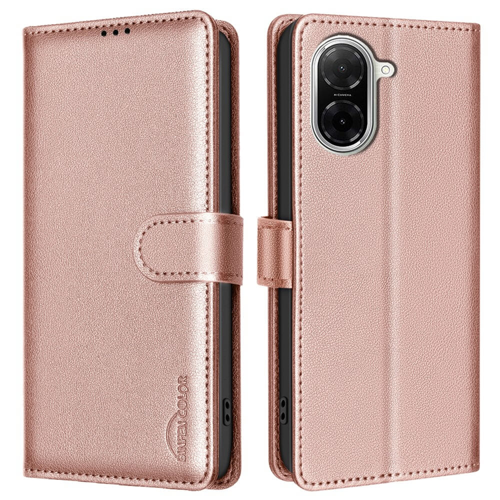 Xiaomi Redmi A5 / Poco C61 - BINFEN Leder Etui Hülle mit RFID Blocker