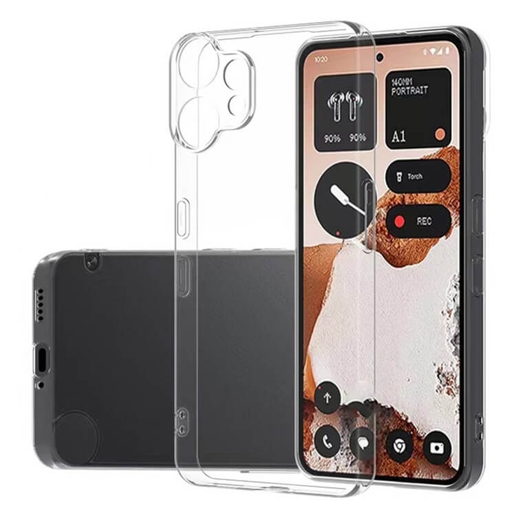 Das Cover-Discount CMF Phone 2 Pro - Silikon Gummi Case transparent bietet einen modernen, minimalistischen Look mit zuverlässigem Anti-Fingerprint-Schutz für lang anhaltende Klarheit.