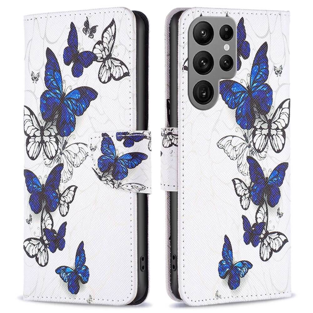 Galaxy S23 Ultra - Leather Cover Butterfly