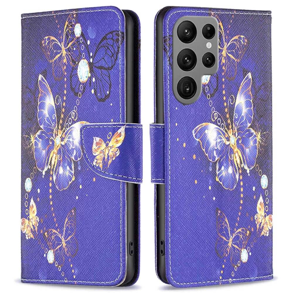 Galaxy S23 Ultra - Leather Cover Butterfly