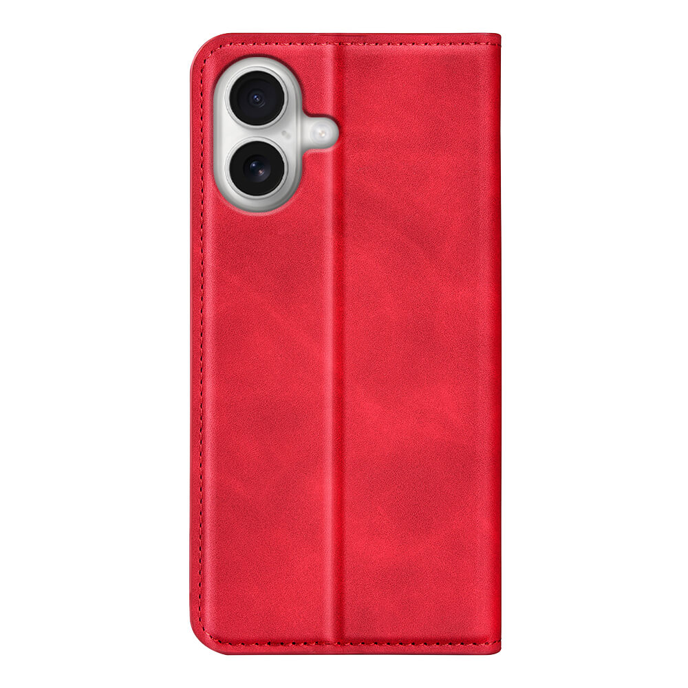 Das Cover-Discount iPhone 17 - Stand Flip Case Hülle hat eine strukturierte Oberfläche und deckt das Telefon teilweise ab, so dass zwei Kameralinsen sichtbar sind.