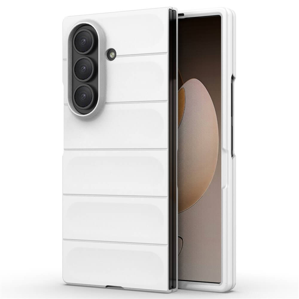 #farbe_weiss|Die Cover-Discount Galaxy Z Fold7 Rugged Protective Hülle in Weiß bietet maximalen Schutz mit einem dreifachen Ausschnitt für die Rückkamera und einem faltbaren Bildschirm - perfekt für alle, die einen stilvollen, langlebigen Schutz suchen.