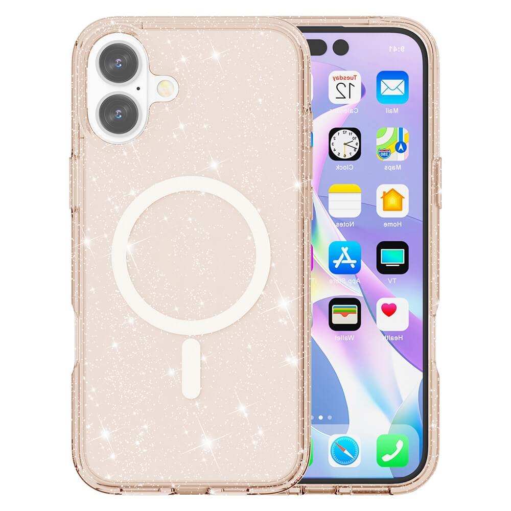 Das Cover-Discount iPhone 17 - Glitzer Case mit MagSafe bietet einen glitzernden Look, unterstützt einfaches Aufladen und Zubehör und lässt Ihren bunten Home Screen erstrahlen.