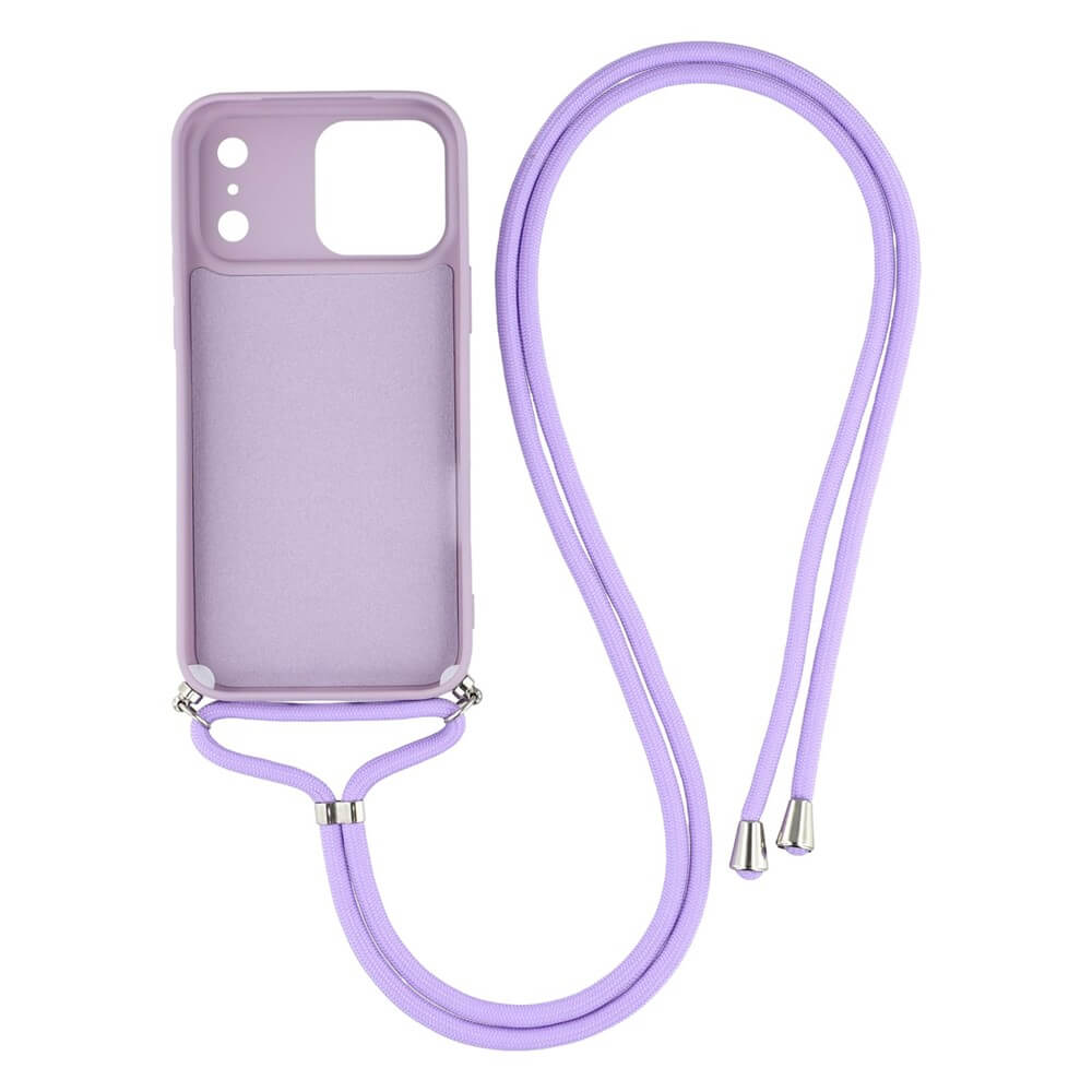 Die Cover-Discount iPhone 17 Pro Max Hülle mit Umhängeband besteht aus hochwertigem Silikon und bietet praktisches, freihändiges Tragen sowie stilvollen Schutz.