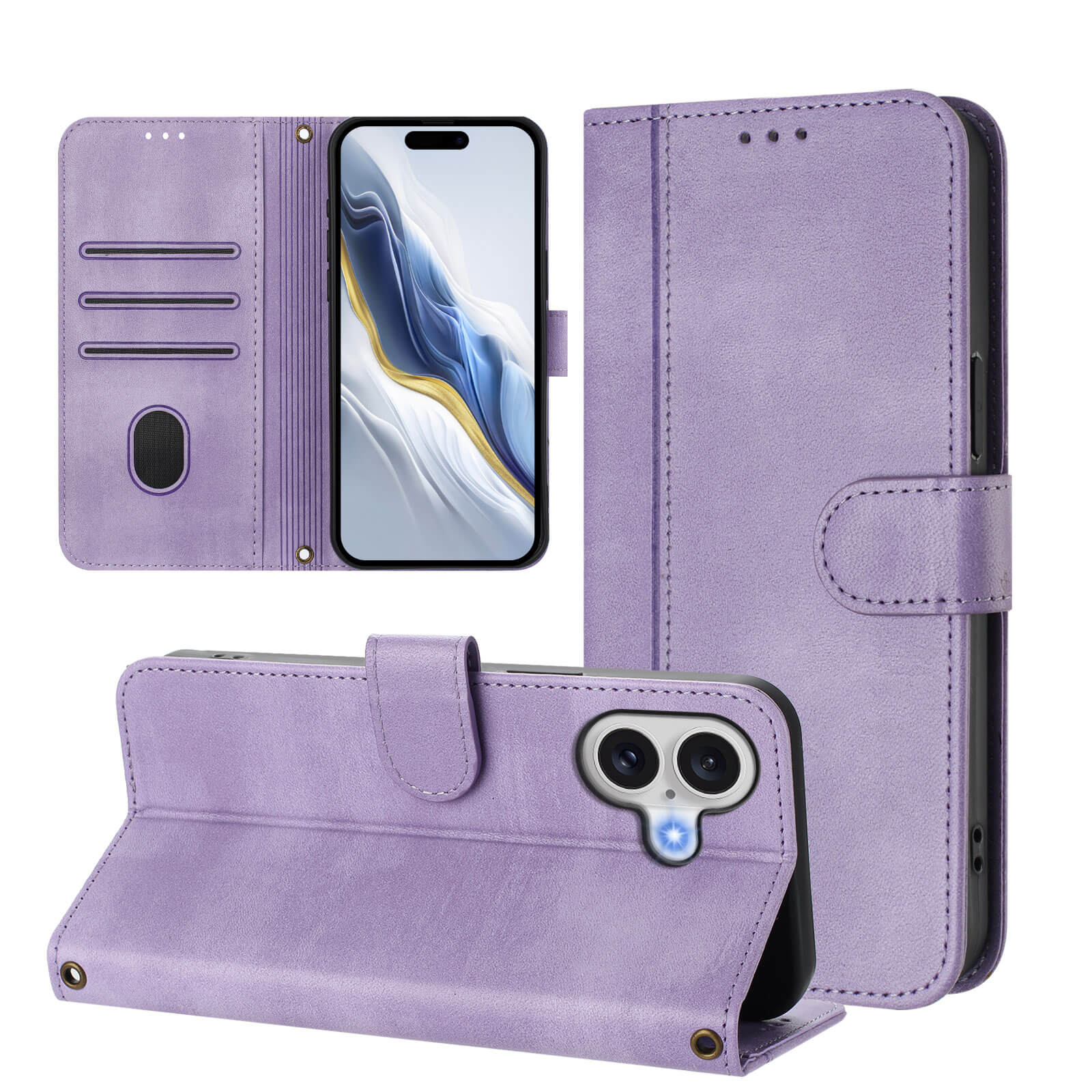 Cover-Discount iPhone 17 - Retro Look Etui im Vintage Design: Handyhülle mit Kartenfächern, magnetischem Verschluss, Vintage Lederoptik und integriertem Handyfach.