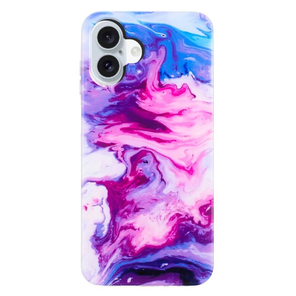 #farbe_pink|The Cover-Discount iPhone 17 - Silikon Hülle mit Marble Motiv bietet stilvollen Schutz mit pink, lila, blau und weißen Swirls im abstrakten Marmordesign. Jetzt Handyhülle kaufen und Ihr iPhone 17 verschönern!.