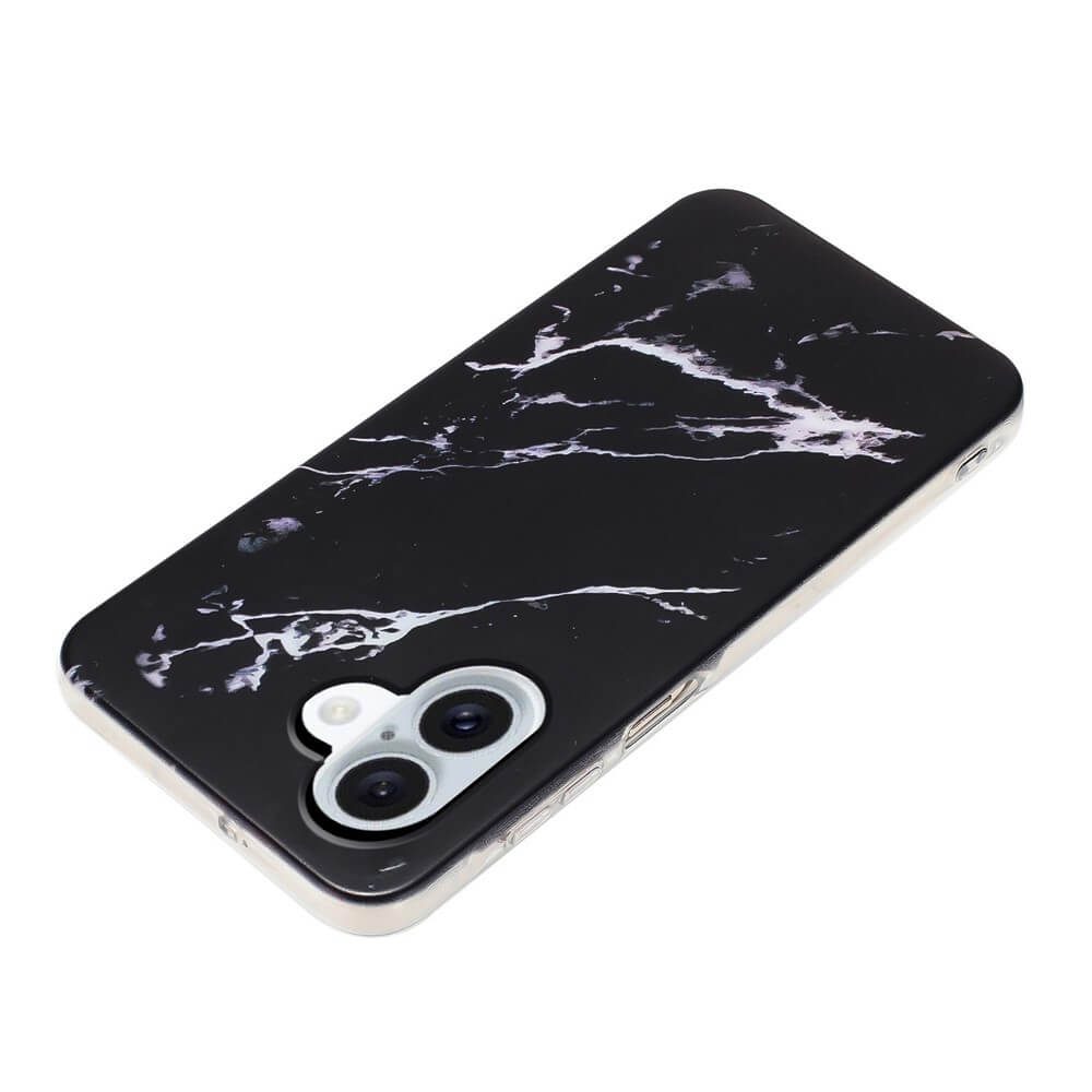 Die Cover-Discount iPhone 17 Silikon Hülle mit Marmor Motiv bietet stilvollen schwarzen Marmor-Look mit weißen Streifen, schützt Ihr Smartphone zuverlässig und lässt die Kamera frei. Ideal für stilbewusste Nutzer auf der Suche nach Schutz.