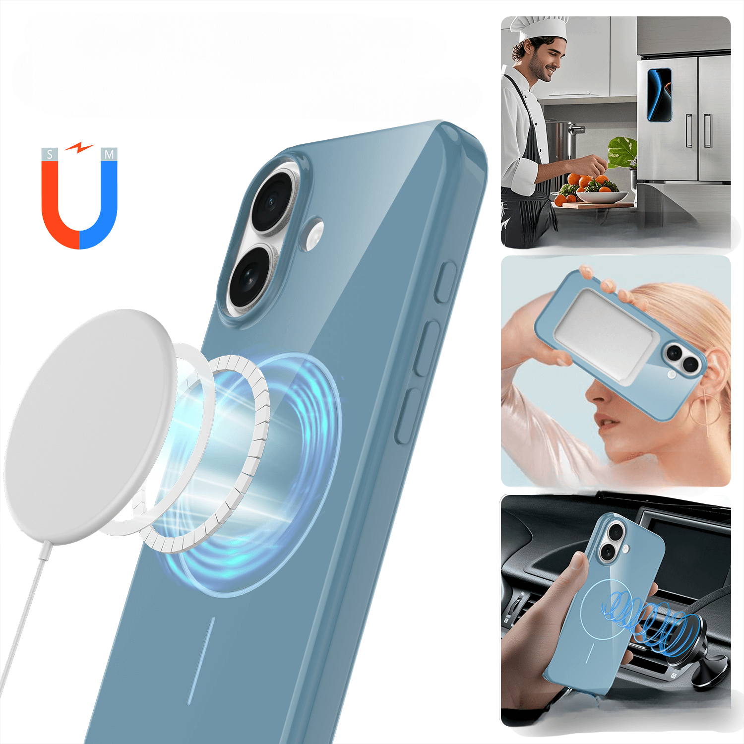 Das Cover-Discount iPhone 17 - Unifarbenes Backcover mit MagSafe bietet eine strapazierfähige TPU-Hülle, magnetischen Halt und funktioniert auch auf dem Kühlschrank oder dem Armaturenbrett im Auto - perfekter Schutz und Passform für Ihr iPhone 17.