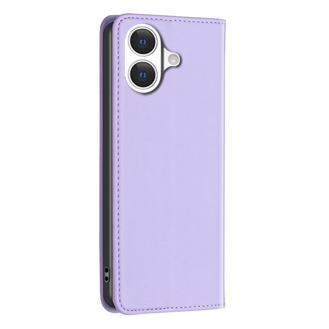 Die BINFEN Color iPhone 17 - BINFEN Flip Case Hülle in Lavendel bietet umfassenden Schutz, präzise Kameraausschnitte und leicht zugängliche Seitentasten.