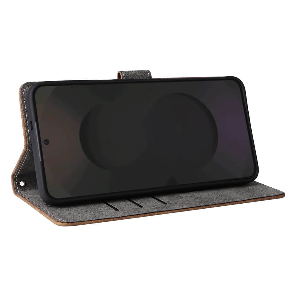 Galaxy S25 FE - Ledertasche mit RFID Blocker