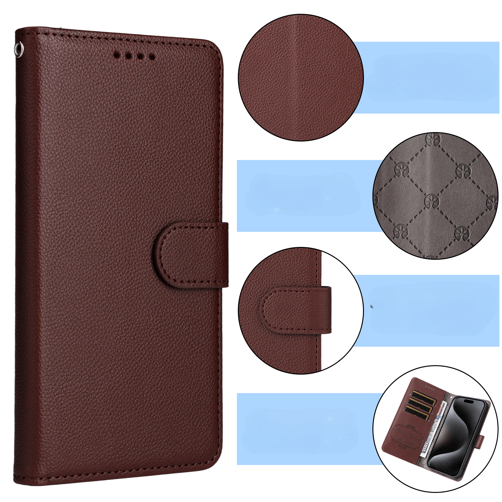 Galaxy S25 FE - Leather-look case with textured surface