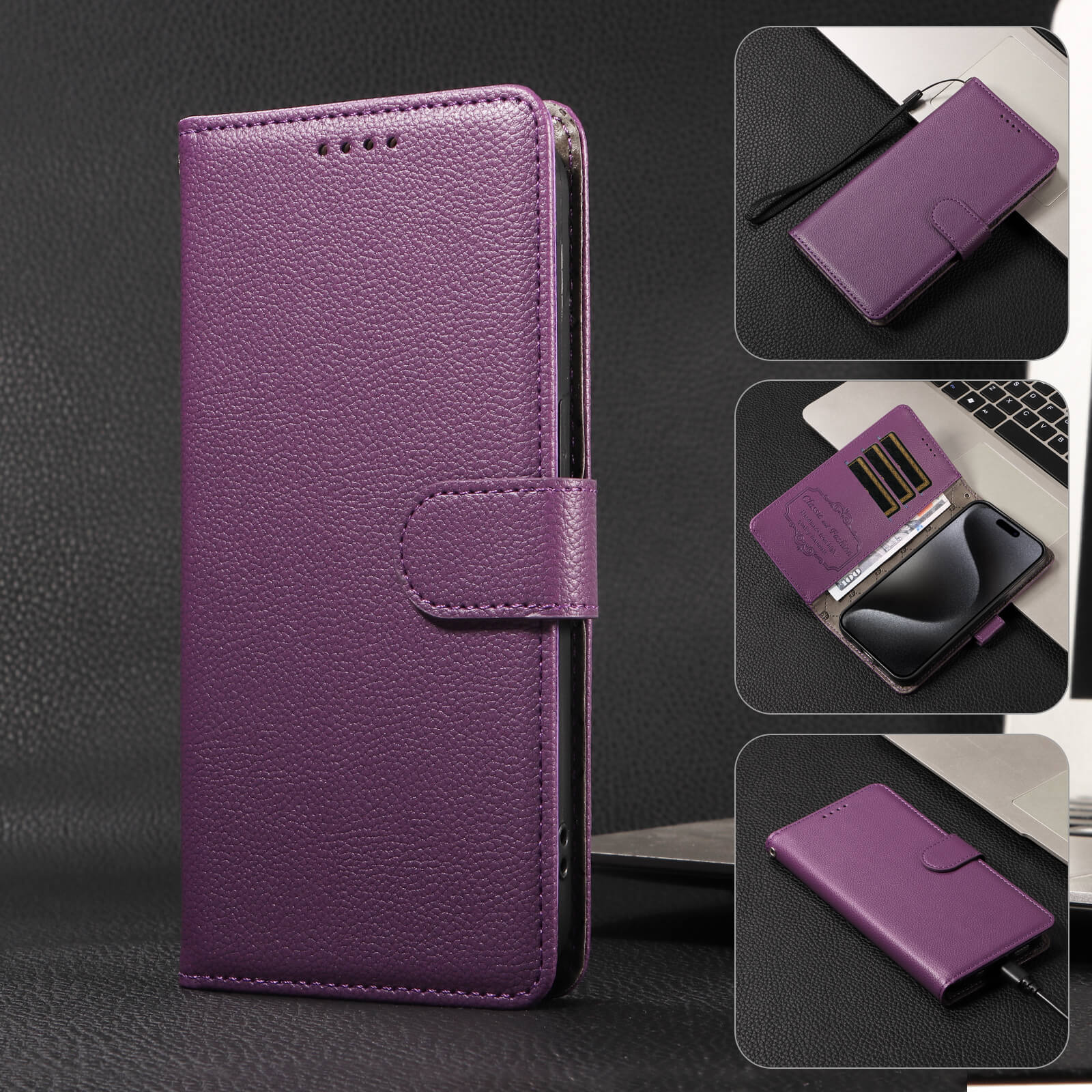 Galaxy S25 FE - Leather-look case with textured surface