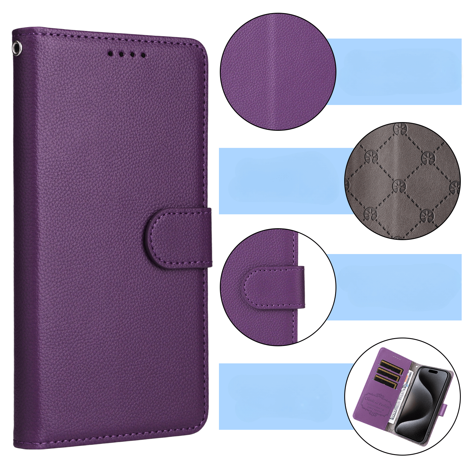 Galaxy S25 FE - Leather-look case with textured surface