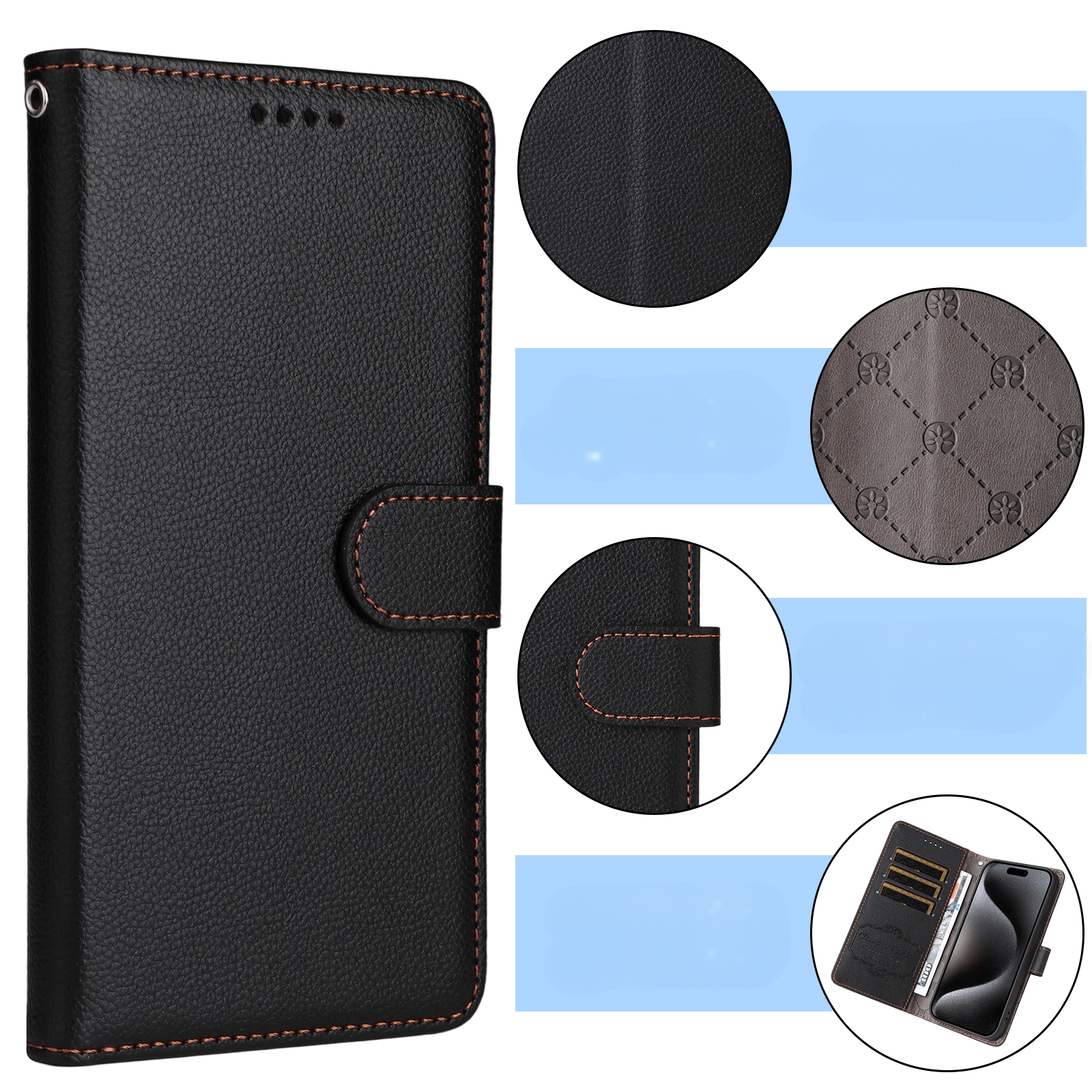 Galaxy S25 FE - Leather-look case with textured surface