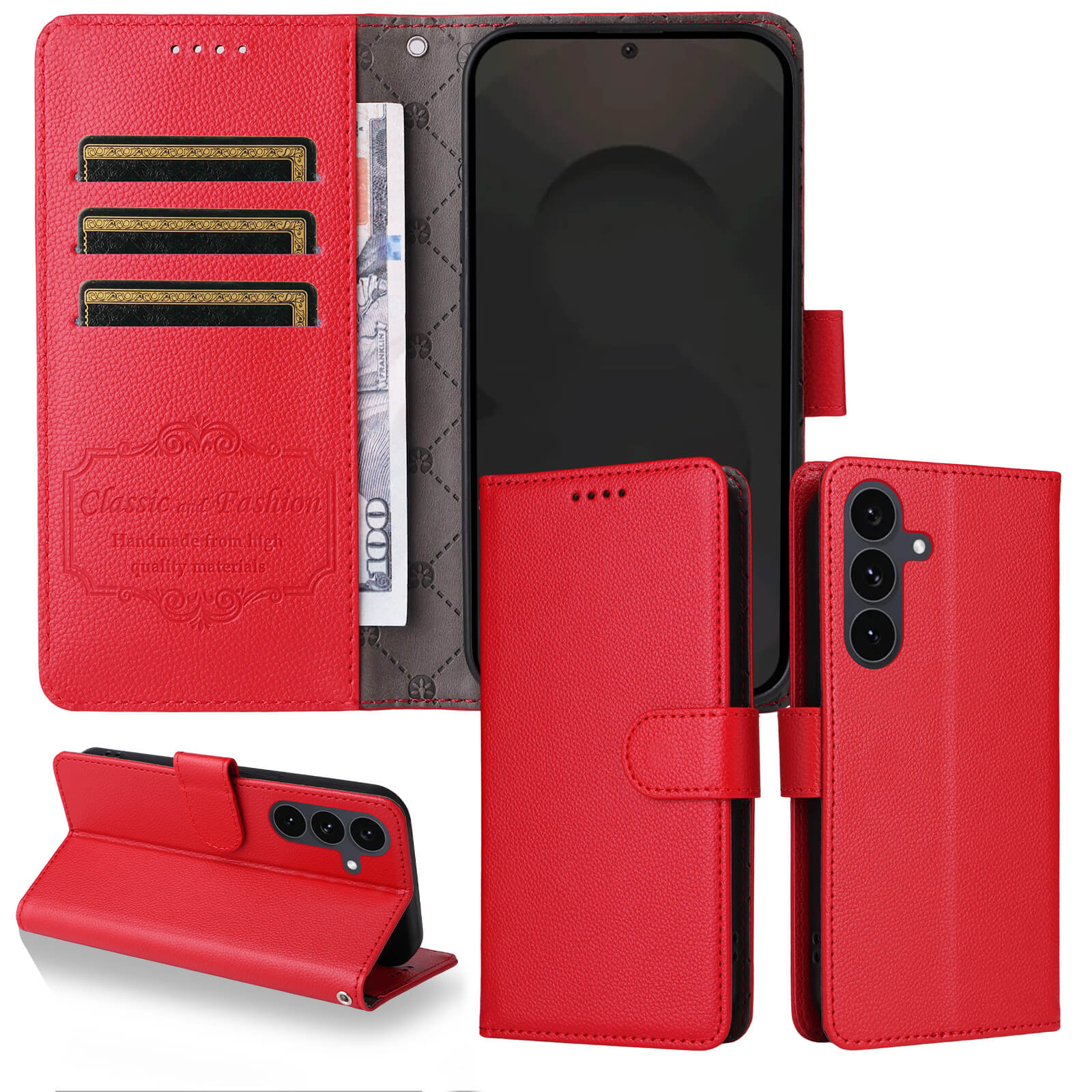 Galaxy S25 FE - Leather-look case with textured surface