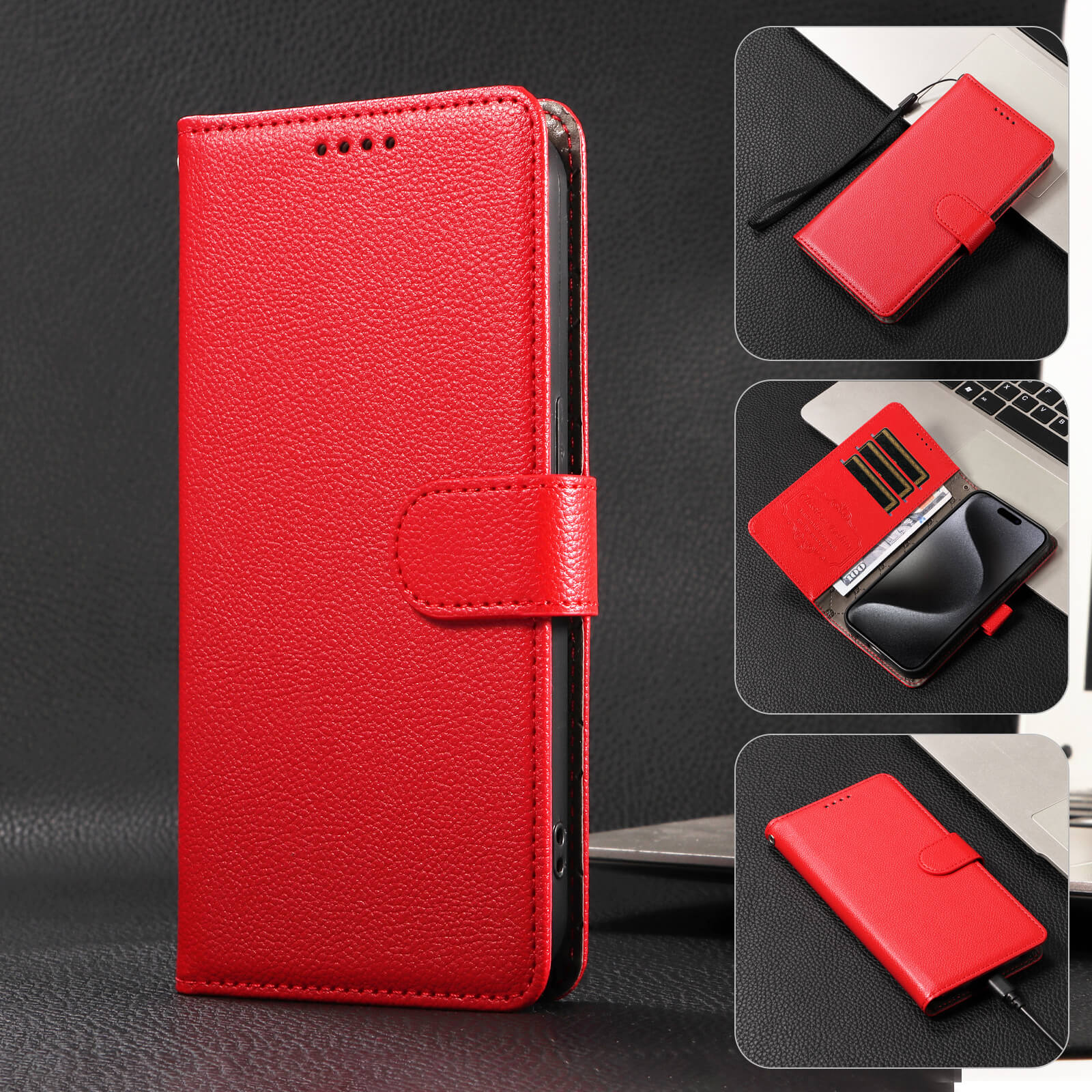 Galaxy S25 FE - Leather-look case with textured surface