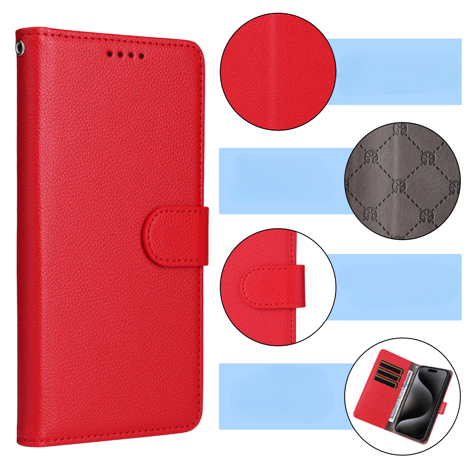 Galaxy S25 FE - Leather-look case with textured surface