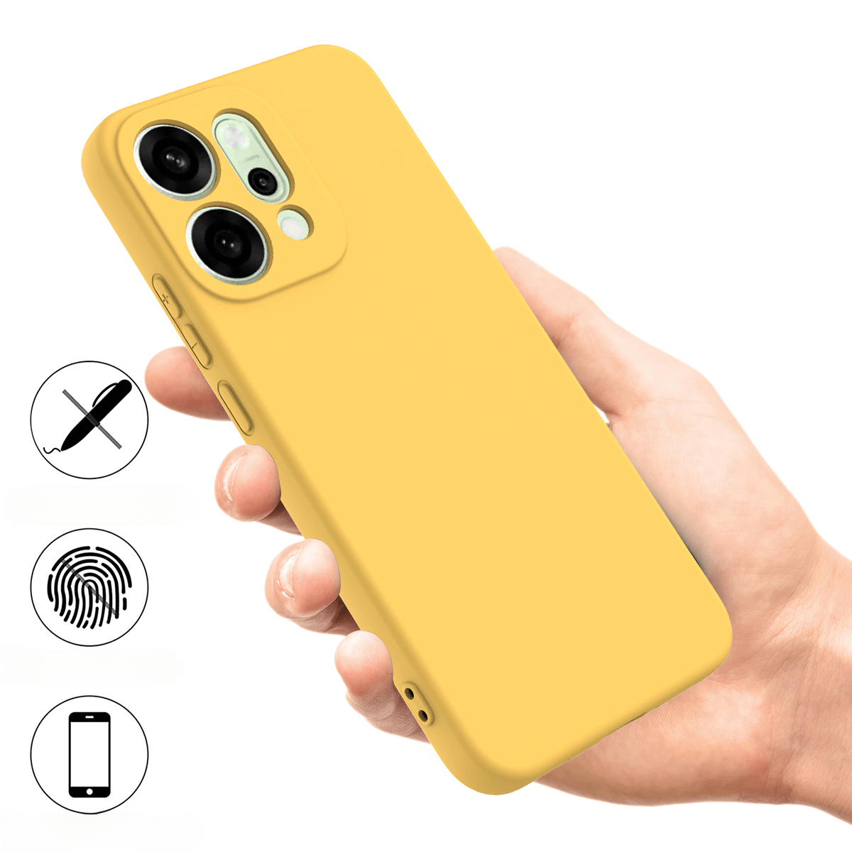 OPPO Reno14 - Coque en caoutchouc silicone