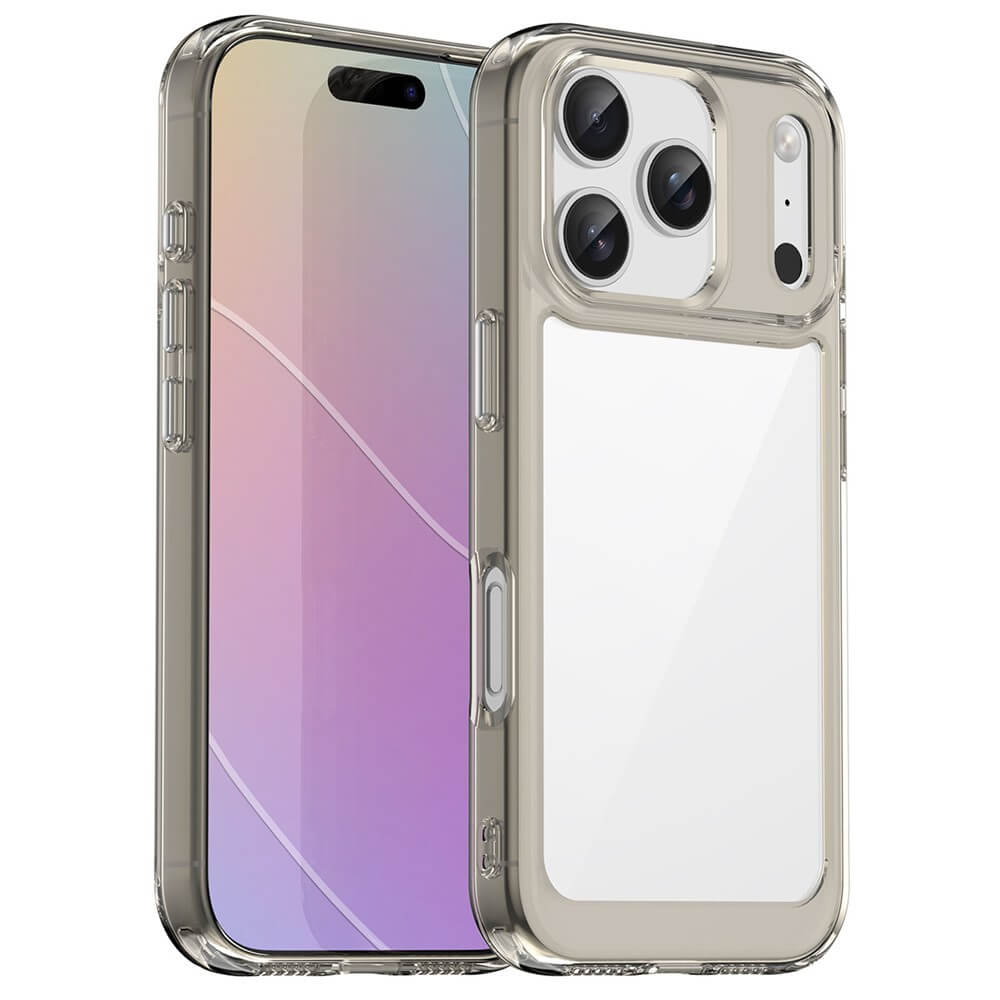 Zwei moderne Smartphones: eines mit farbigem Display, das andere mit transparentem Case und Dreifachkamera.