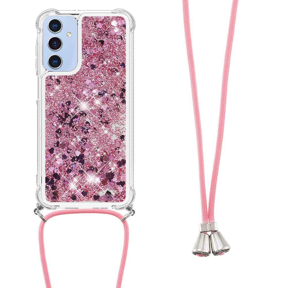 Galaxy A17 / A26 - Custodia glitterata con cordino