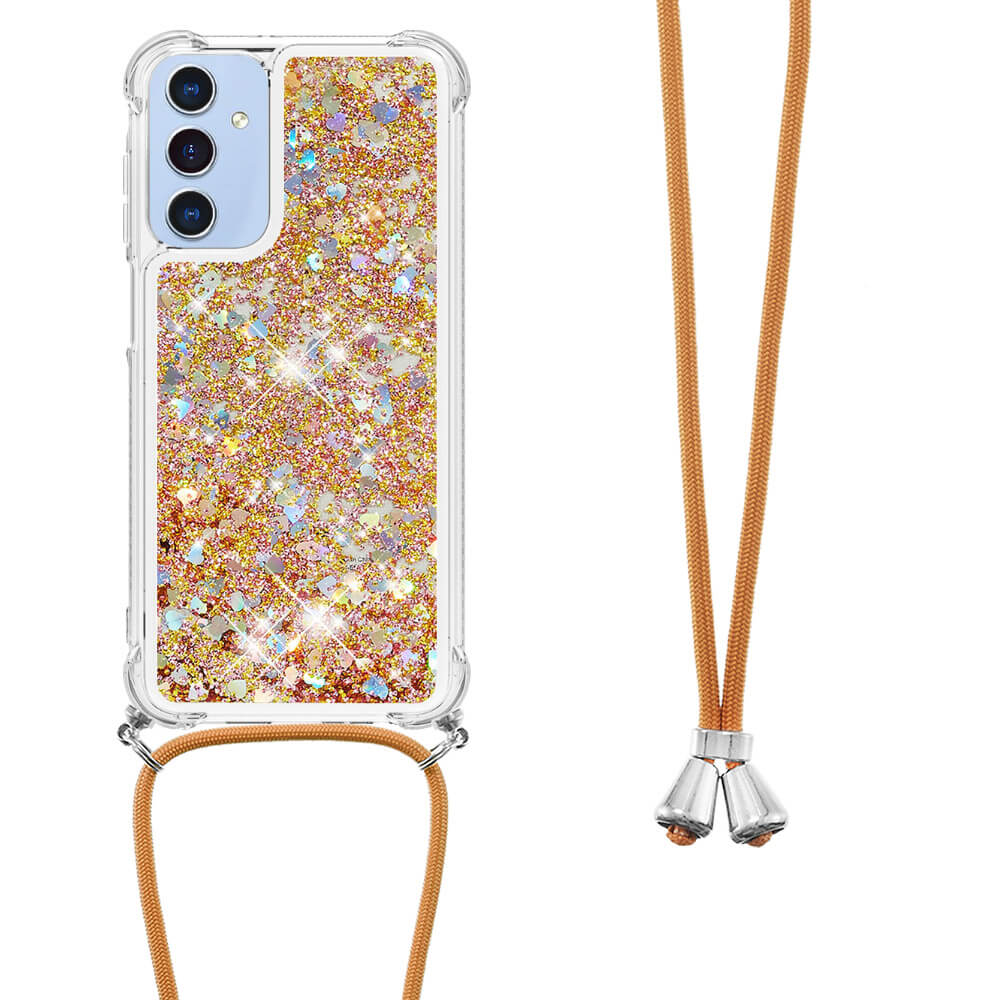 Galaxy A17 / A26 - Custodia glitterata con cordino