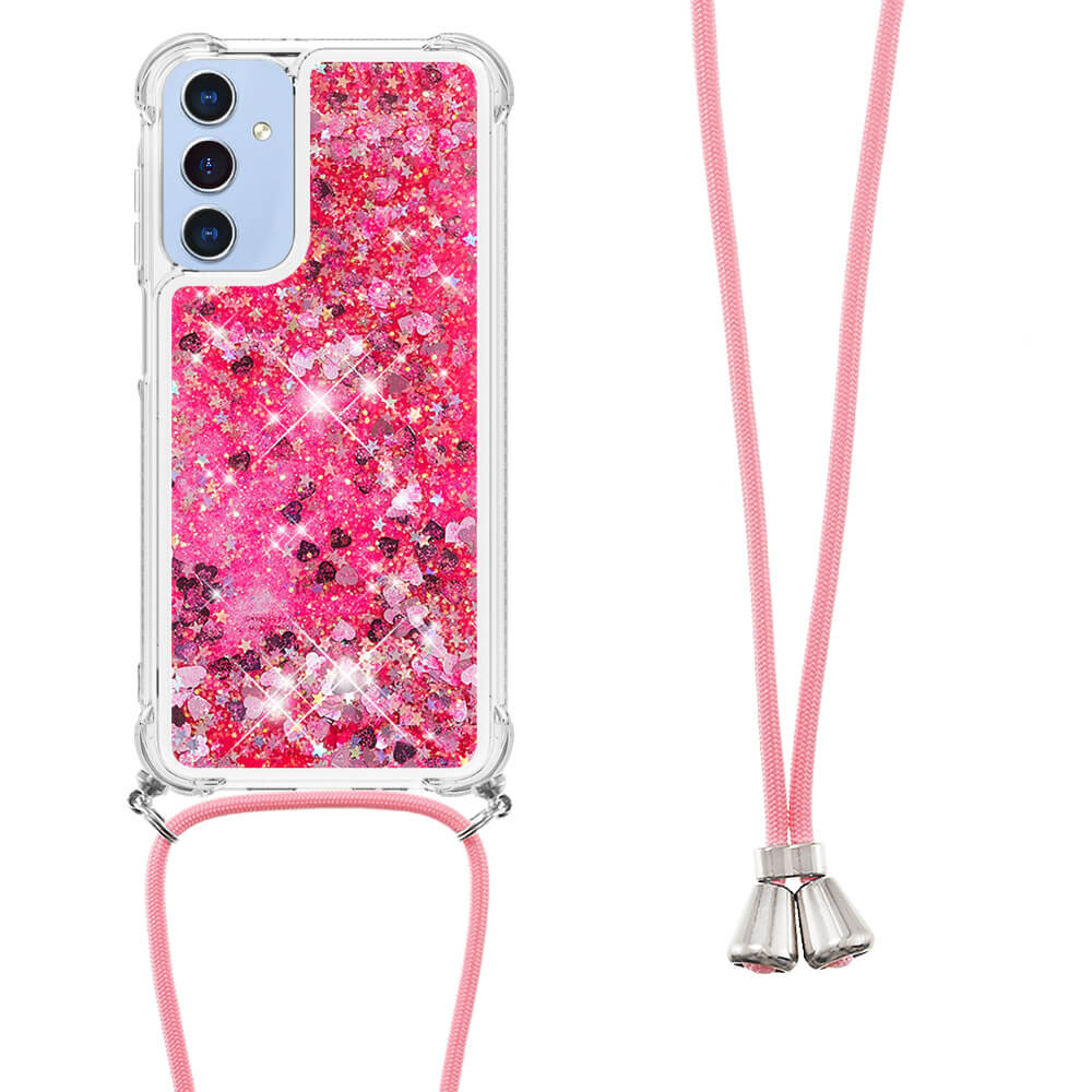 Galaxy A17 / A26 - Custodia glitterata con cordino