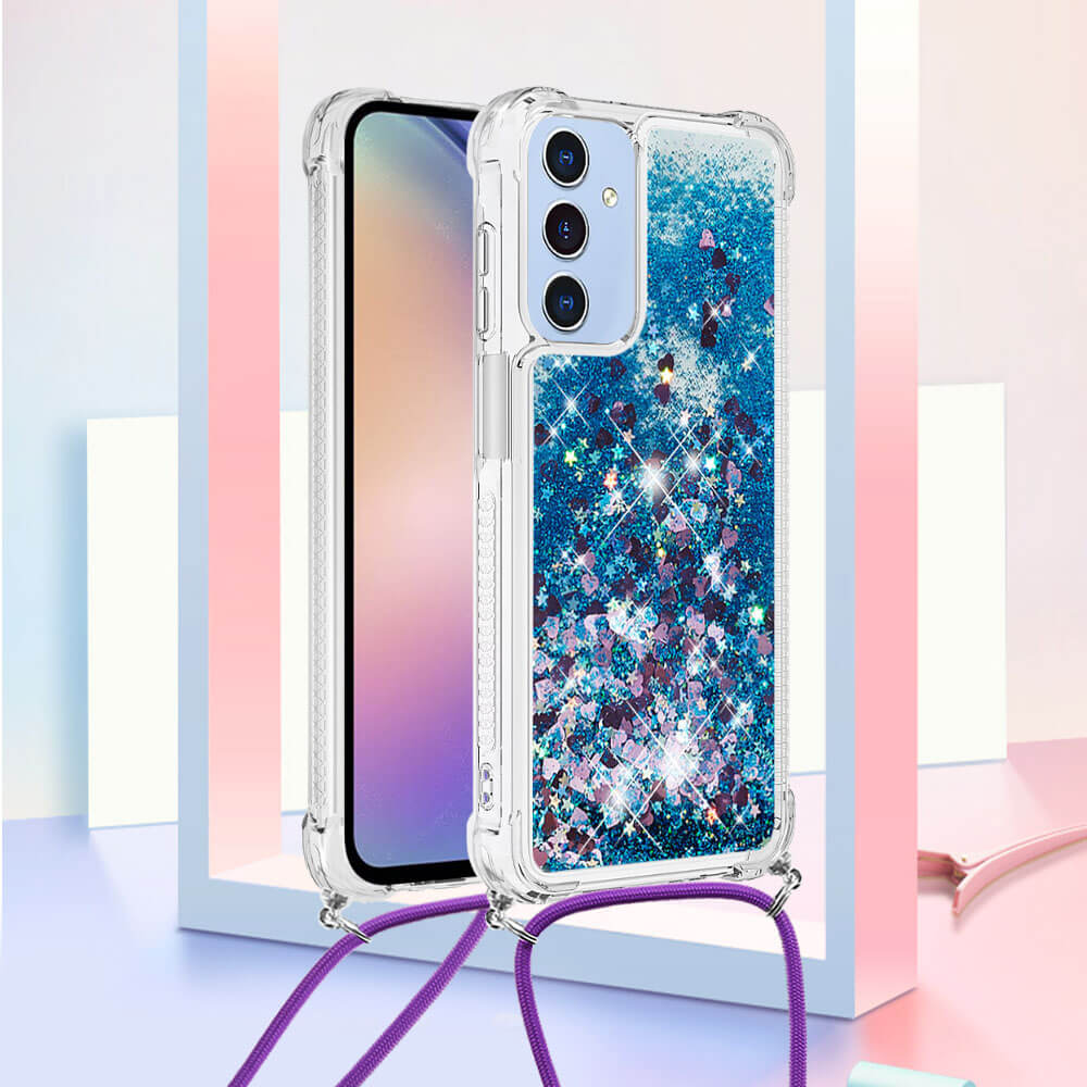 Galaxy A17 / A26 - Custodia glitterata con cordino