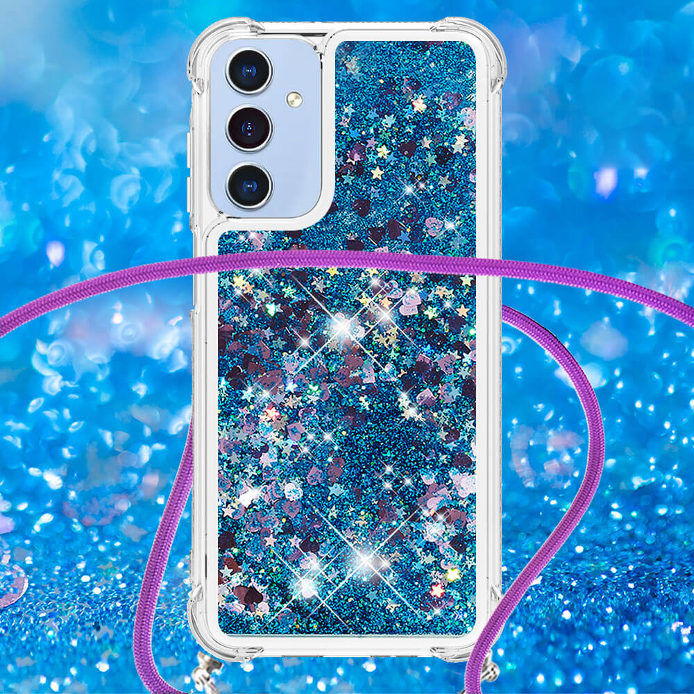 Galaxy A17 / A26 - Custodia glitterata con cordino