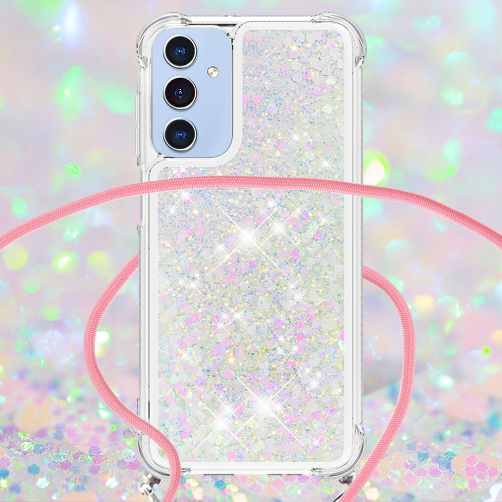 Galaxy A17 / A26 - Custodia glitterata con cordino