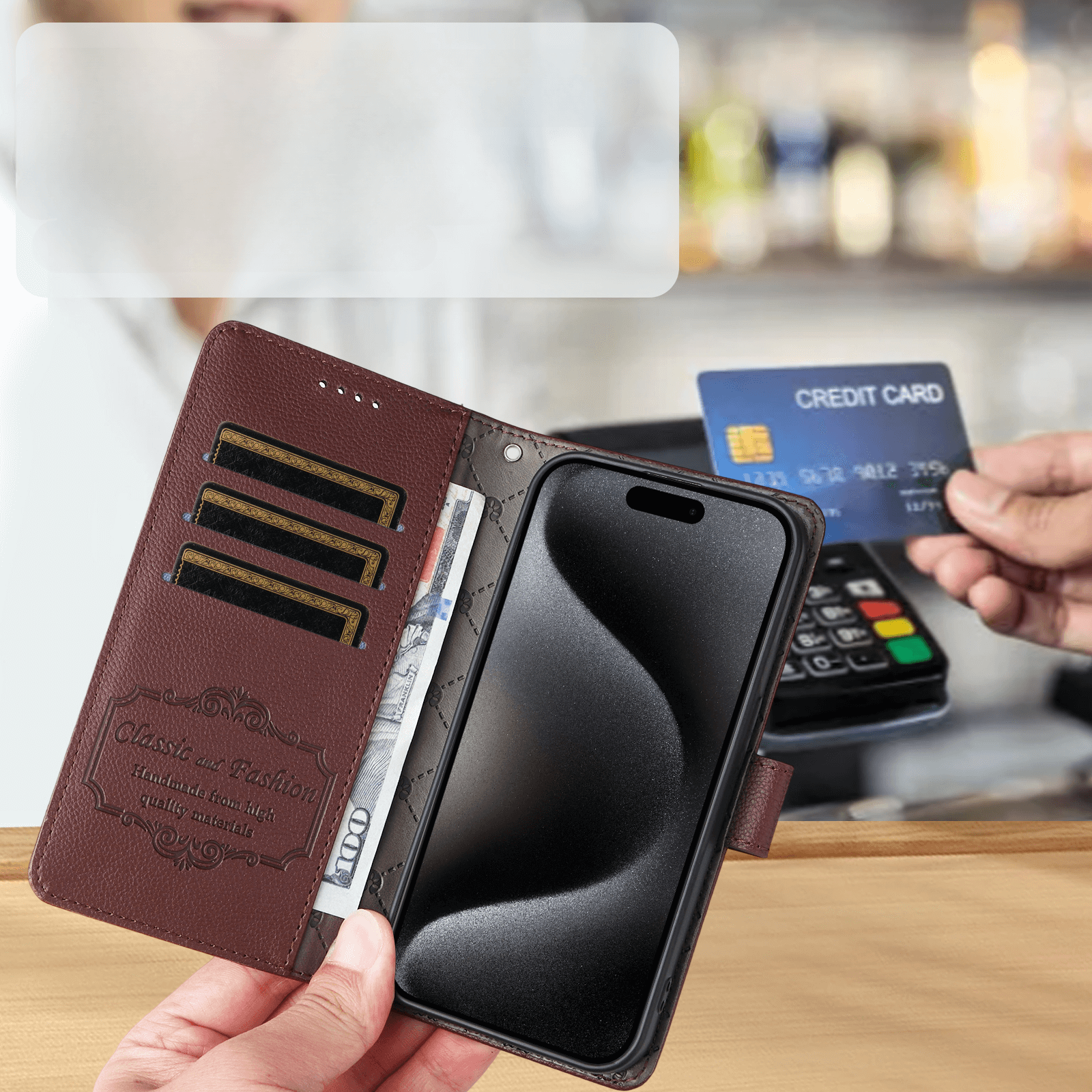 OnePlus Nord CE5 - Leather-look case with textured surface