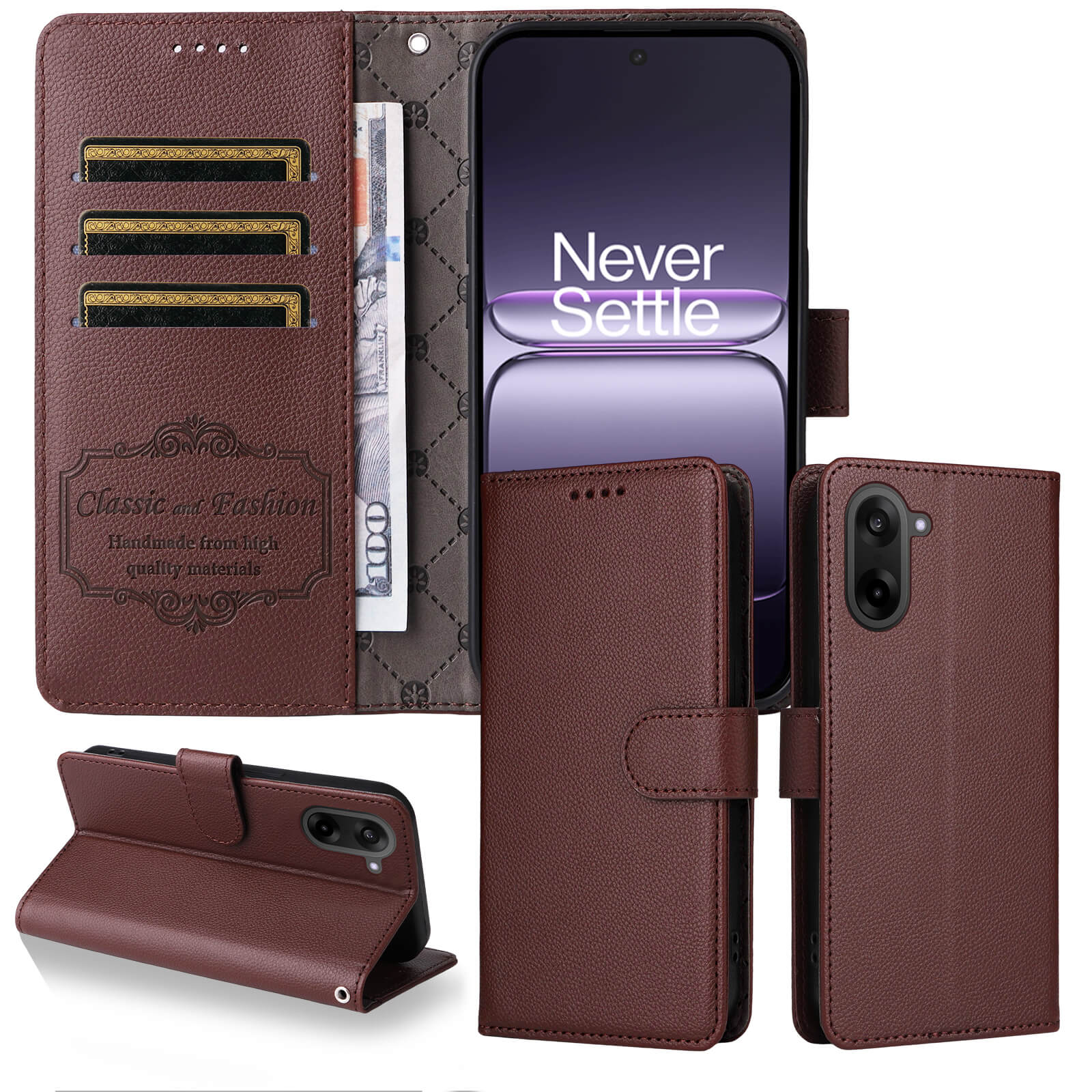 OnePlus Nord CE5 - Leather-look case with textured surface