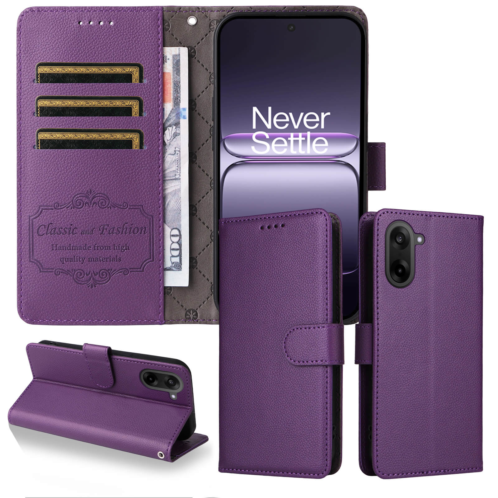 OnePlus Nord CE5 - Leather-look case with textured surface