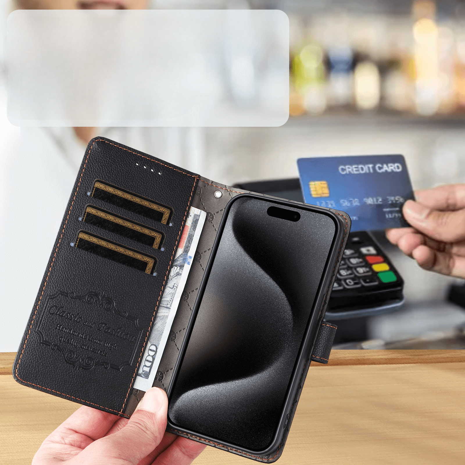 OnePlus Nord CE5 - Leather-look case with textured surface