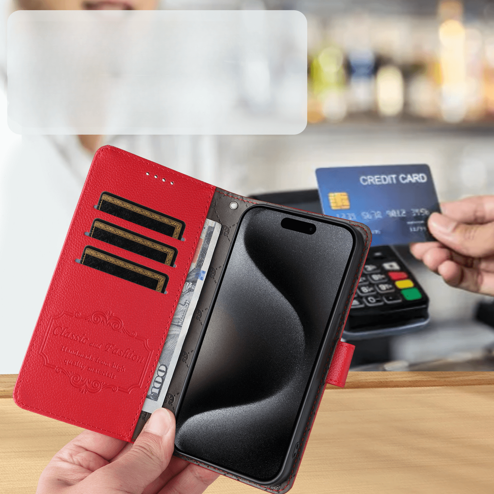 OnePlus Nord CE5 - Leather-look case with textured surface