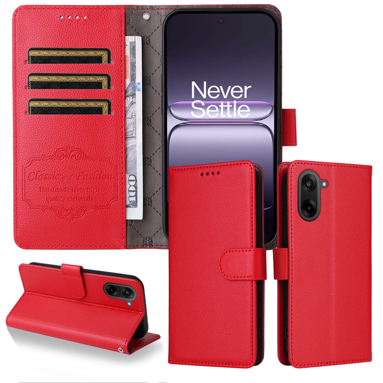OnePlus Nord CE5 - Leather-look case with textured surface